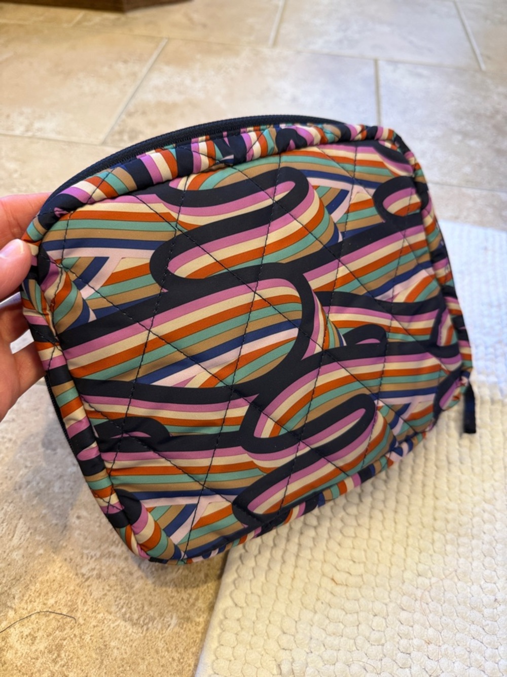 Vera Bradley tech cord pouch retro ribbons